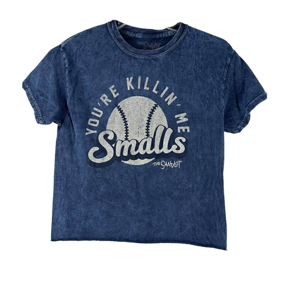 Sandlot T-Shirt Killing Me Smalls Retro Blue Short Sleeve Stonewash Size Small
